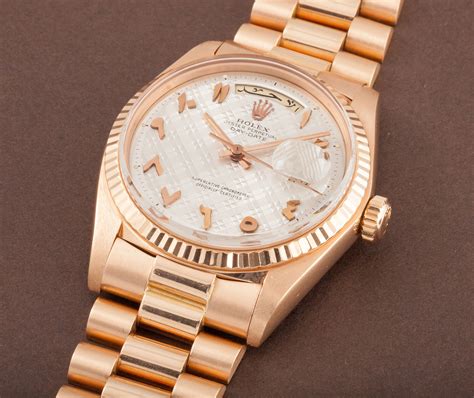 swiss rolex rose gold white dial arabic numerals sized|ladies rolex datejust.